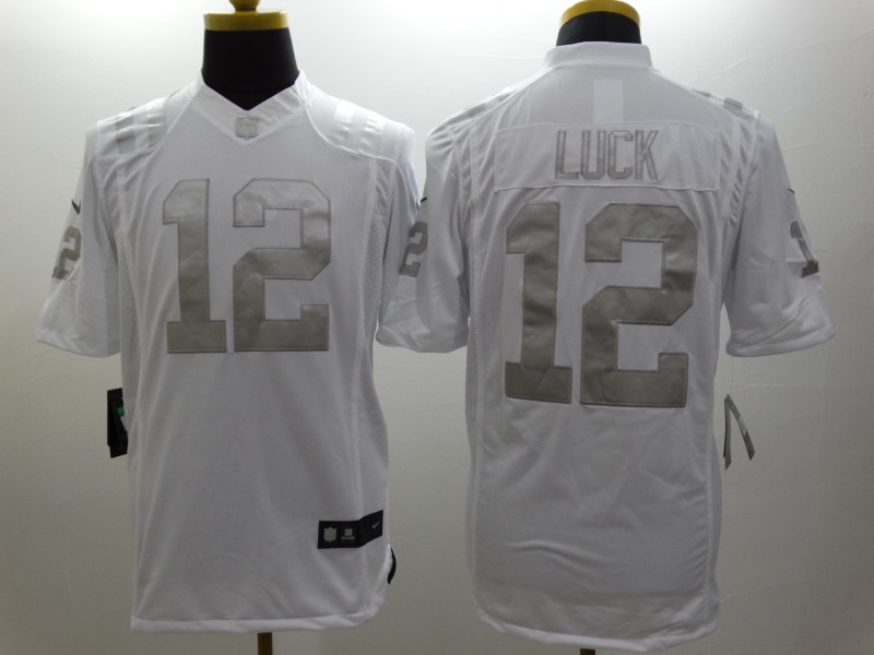 Men's Indianapolis Colts Andrew Luck #12 White Jersey